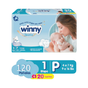 Winny Sensitive Etapa 1 / Talla P x 120pañales