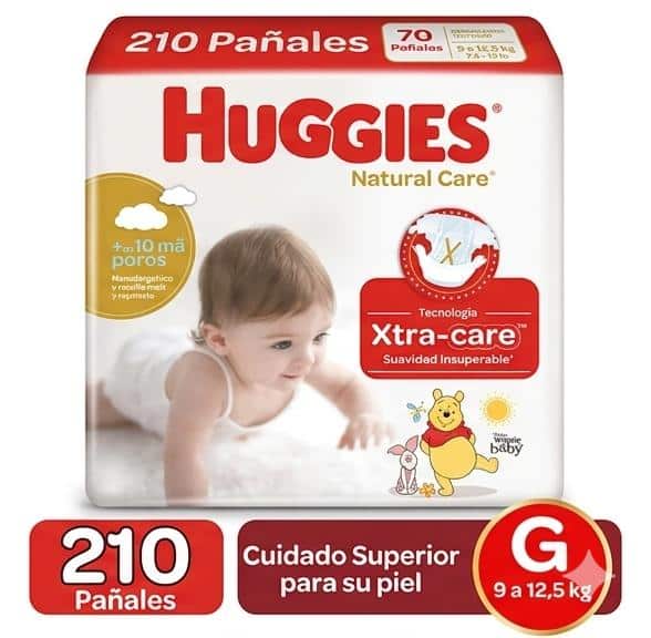HUGGIES NAT CARE - ETAPA 3/G UNISEX x 210 PAÑALES