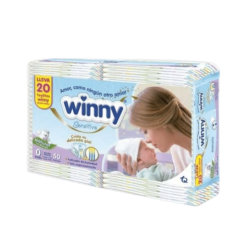 Winny Sensitive RN Etapa 0 x 100 pañales Pañales en tu casa